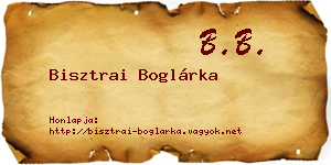 Bisztrai Boglárka névjegykártya