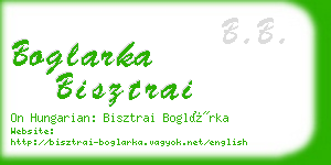 boglarka bisztrai business card